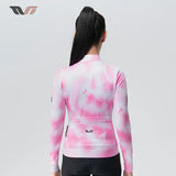 TVI Damen-Radwäsche aus Fleece mit Langarm – Warmes Radsporttrikot-Rosa - ROCKBROS-EU